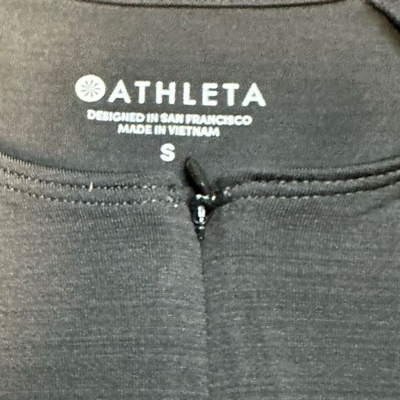 ATHLETA Women’s Black Pacifica Wrap Short Sleeve Top Size Small Style #292945 - Picture 4 of 7